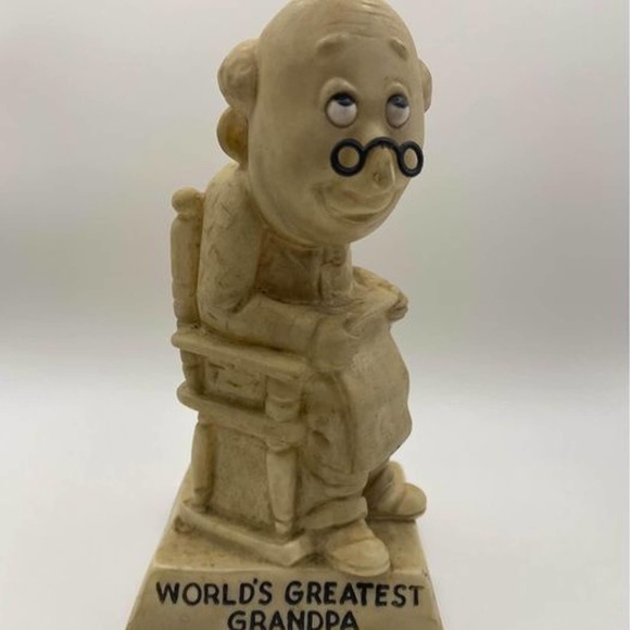 Vintage 1970 Russ Berries World’s Greatest Grandpa Statue Sillisculpt Figurine - Picture 1 of 3